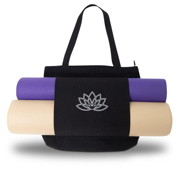 Yoga Mat Bag Carrier - Yoga Mat Bag for Women - Workout Bag for Women - Yoga Mat Holder - Gym Tote Bag for Women- Black