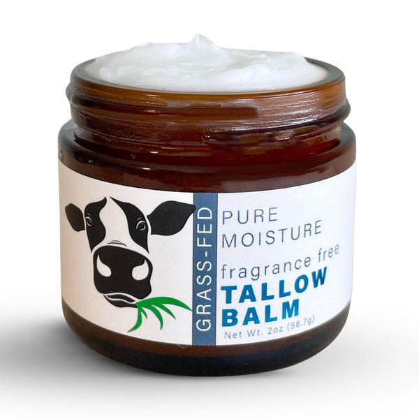 Grass Fed Beef Tallow for Skin - Tallow Face Moisturizer - Head to Toe Tallow Skin Care (Fragrance Free)